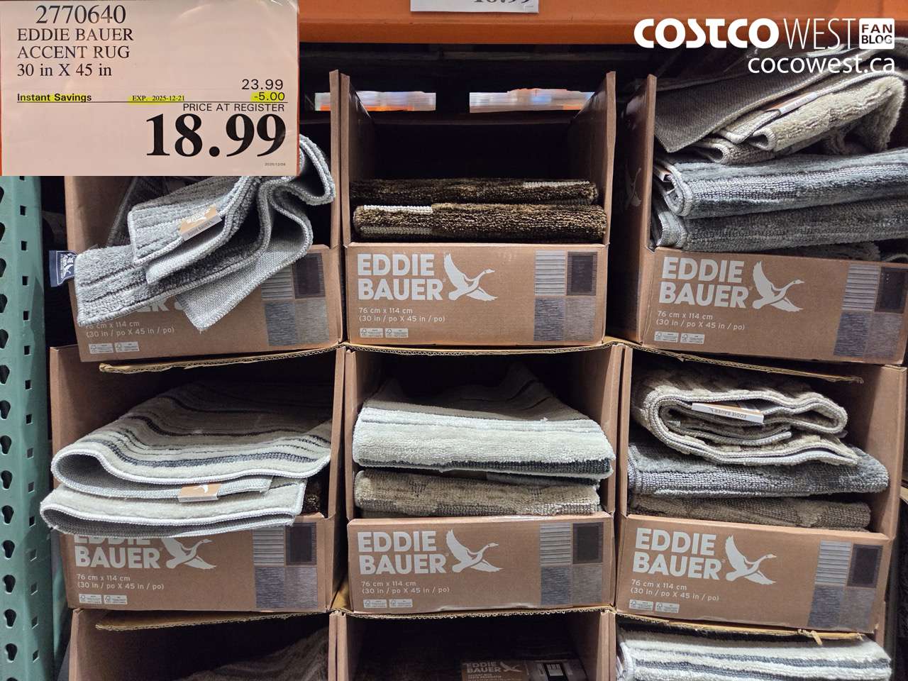 2770640 EDDIE BAUER ACCENT RUG 30 IN X 45 IN ($5.00 INSTANT SAVINGS EXPIRES ON 2025-12-21) $18.99