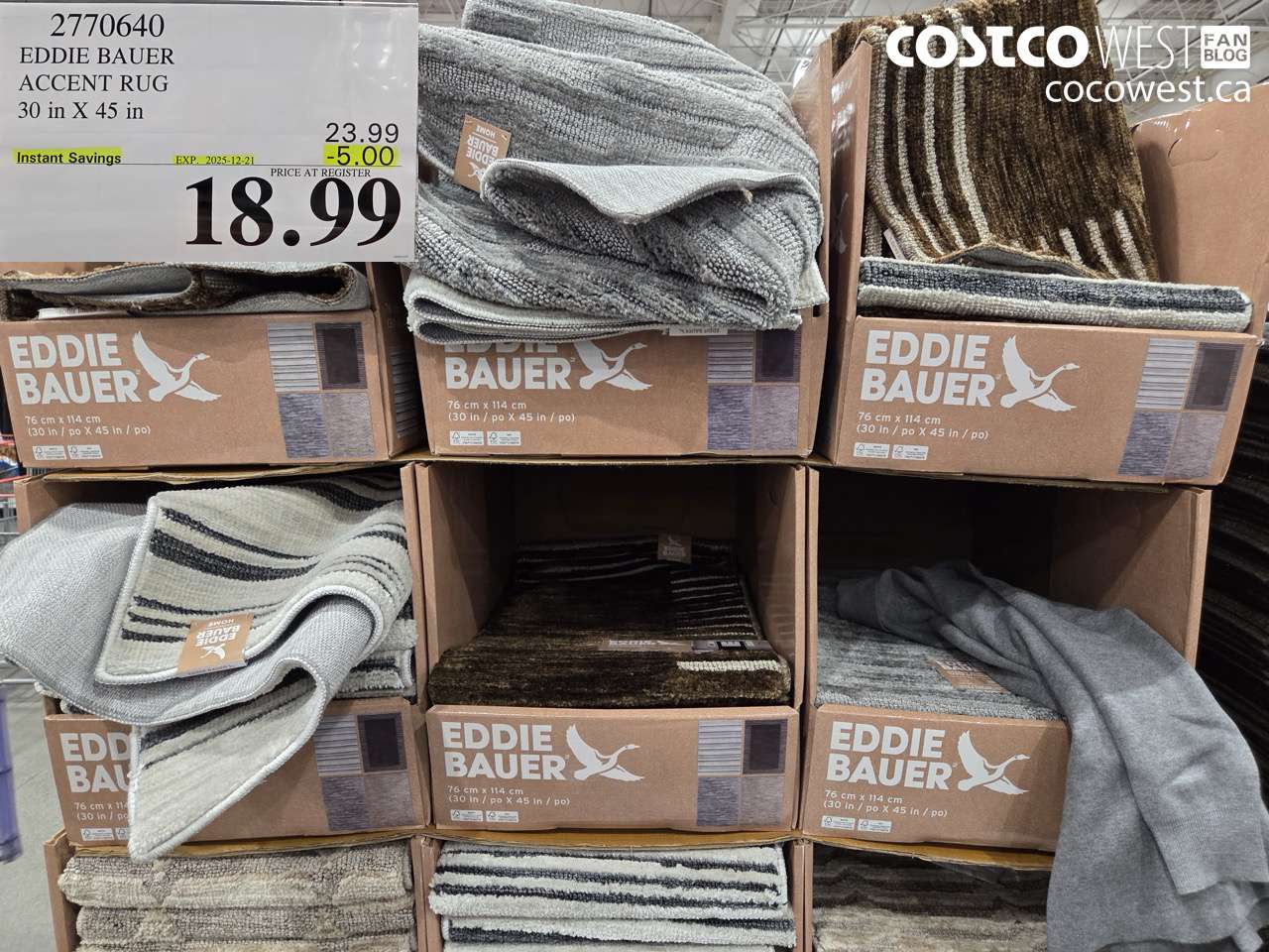 2770640 EDDIE BAUER ACCENT RUG 30 IN X 45 IN ($5.00 INSTANT SAVINGS EXPIRES ON 2025-12-21) $18.99