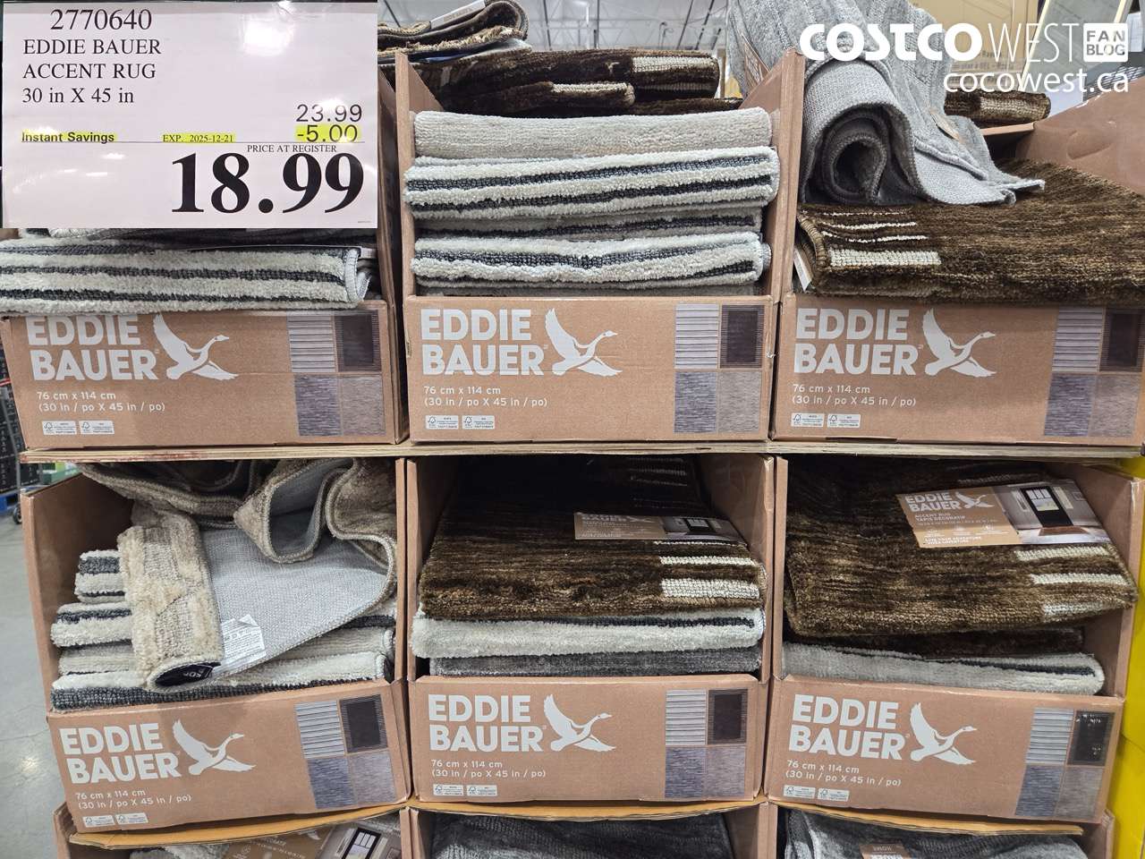 2770640 EDDIE BAUER ACCENT RUG 30 IN X 45 IN ($5.00 INSTANT SAVINGS EXPIRES ON 2025-12-21) $18.99