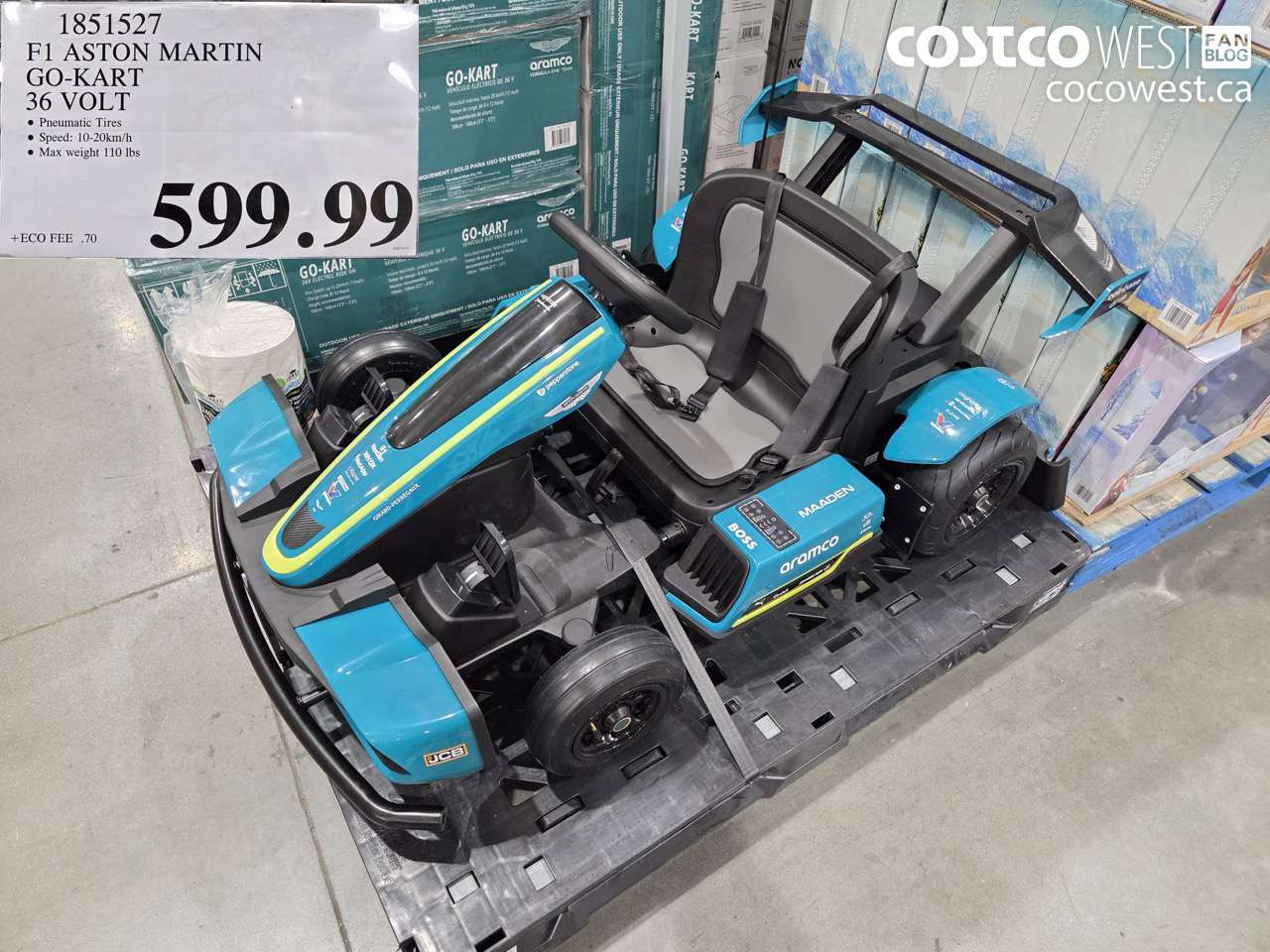 1851527 F1 ASTON MARTIN GO-KART 36 VOLT $599.99