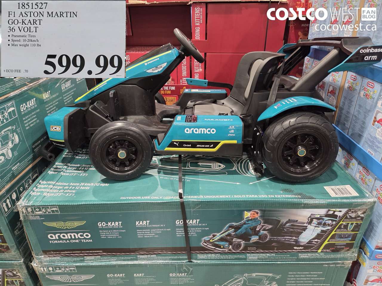 1851527 F1 ASTON MARTIN GO-KART 36 VOLT $599.99