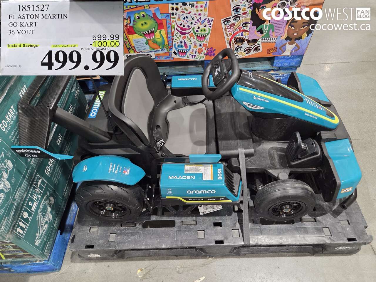 1851527 F1 ASTON MARTIN GO-KART 36 VOLT ($100.00 INSTANT SAVINGS EXPIRES ON 2025-12-24) $499.99