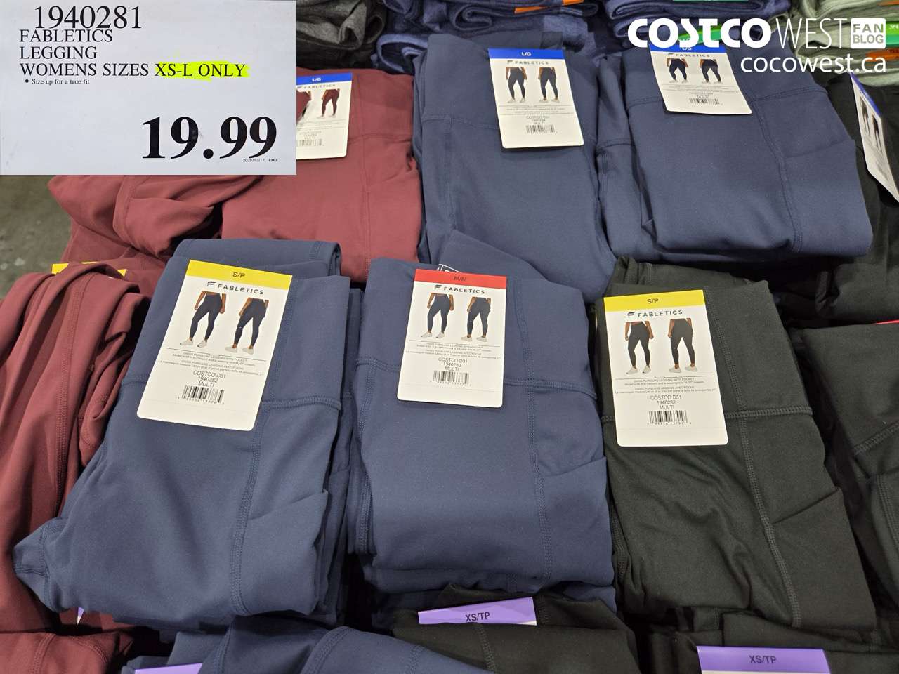 1940281 FABLETICS LEGGING WOMENS SIZES XS-L ONLY $19.99