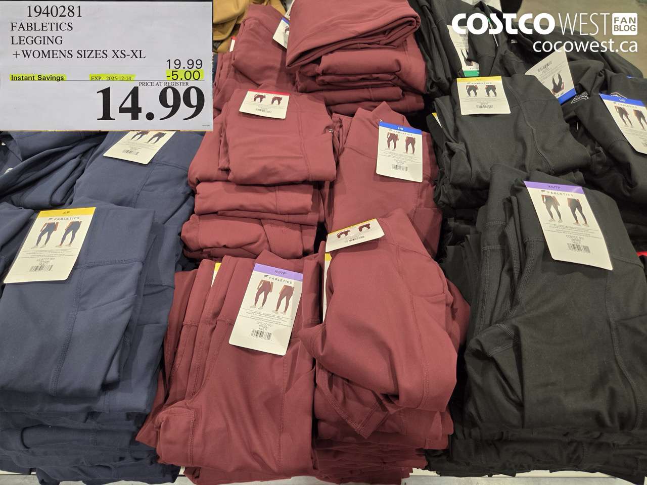 1940281 FABLETICS LEGGING WOMENS SIZES XS-XL ($5.00 INSTANT SAVINGS EXPIRES ON 2025-12-14) $14.99