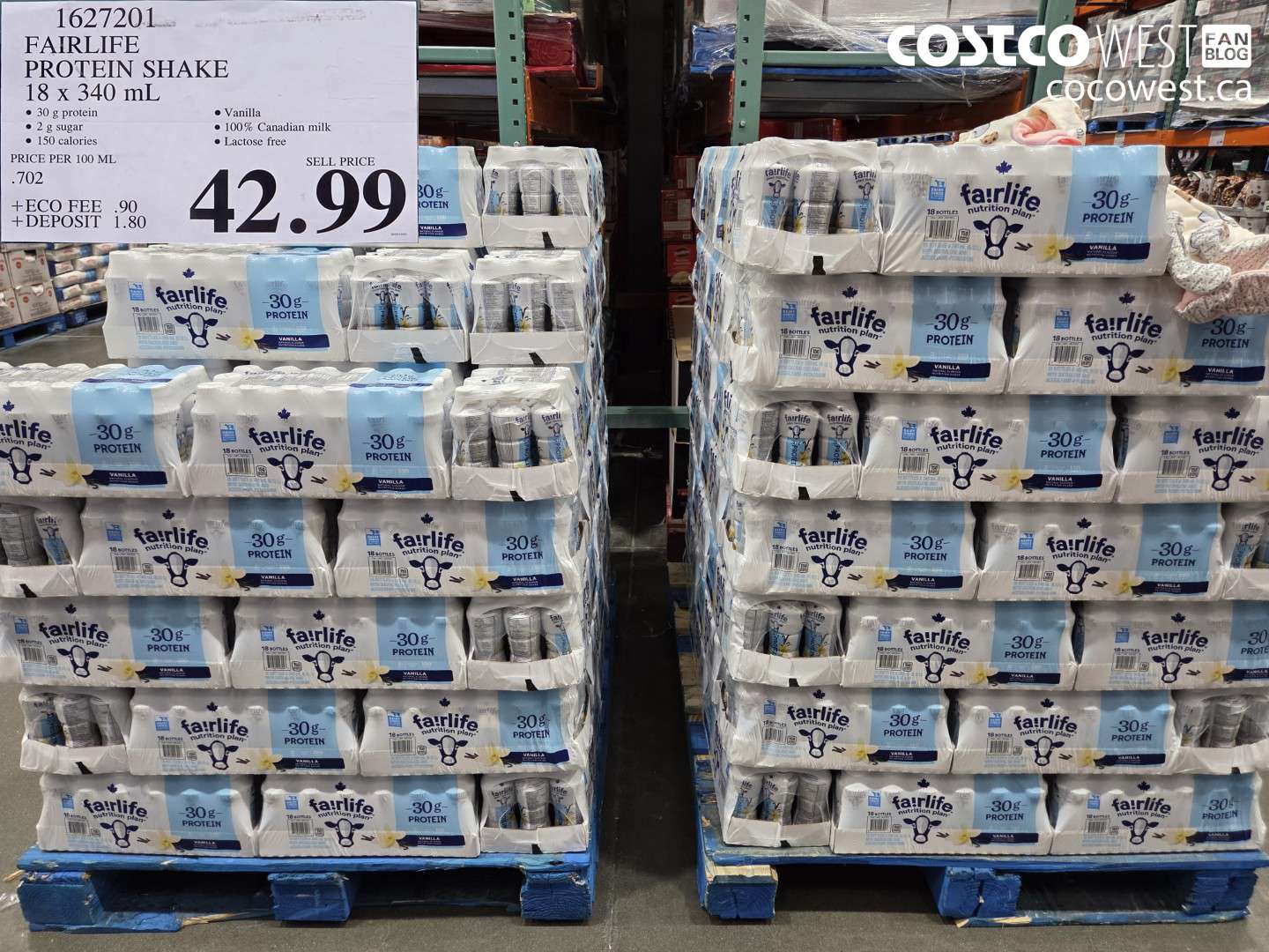 1627201 FAIRLIFE PROTEIN VANILLA SHAKE 18 X 340ML $42.99