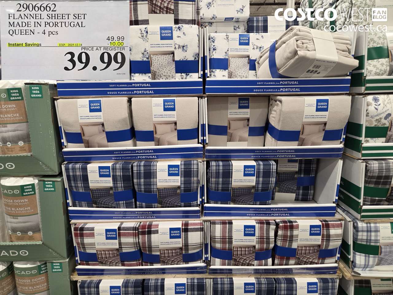 2906662 FLANNEL SHEET SET MADE IN PORTUGAL QUEEN 4PC ($10.00 INSTANT SAVINGS EXPIRES ON 2025-12-14) $39.99
