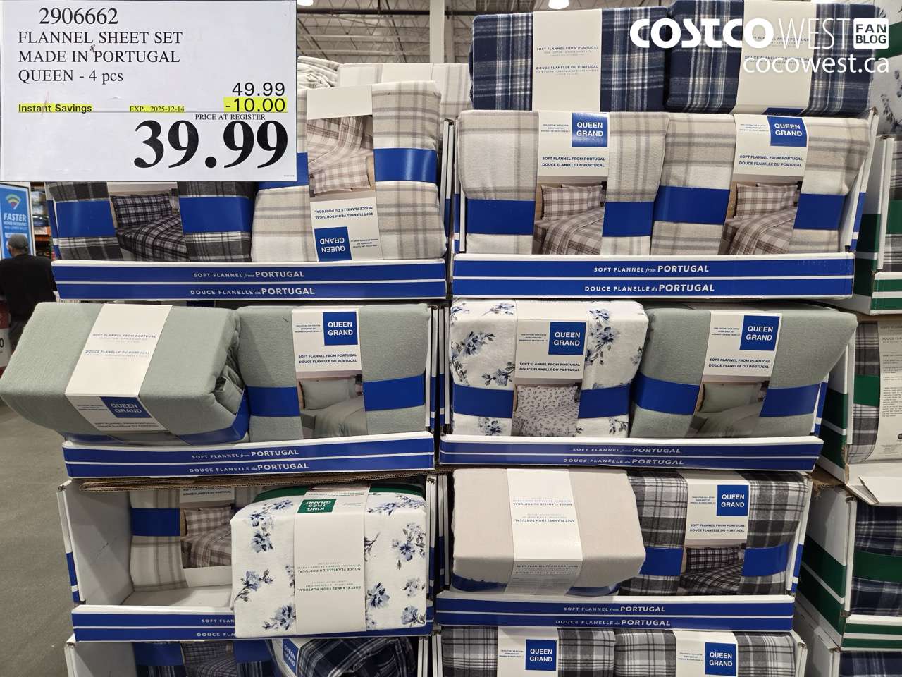 2906662 FLANNEL SHEET SET MADE IN PORTUGAL QUEEN 4PC ($10.00 INSTANT SAVINGS EXPIRES ON 2025-12-14) $39.99