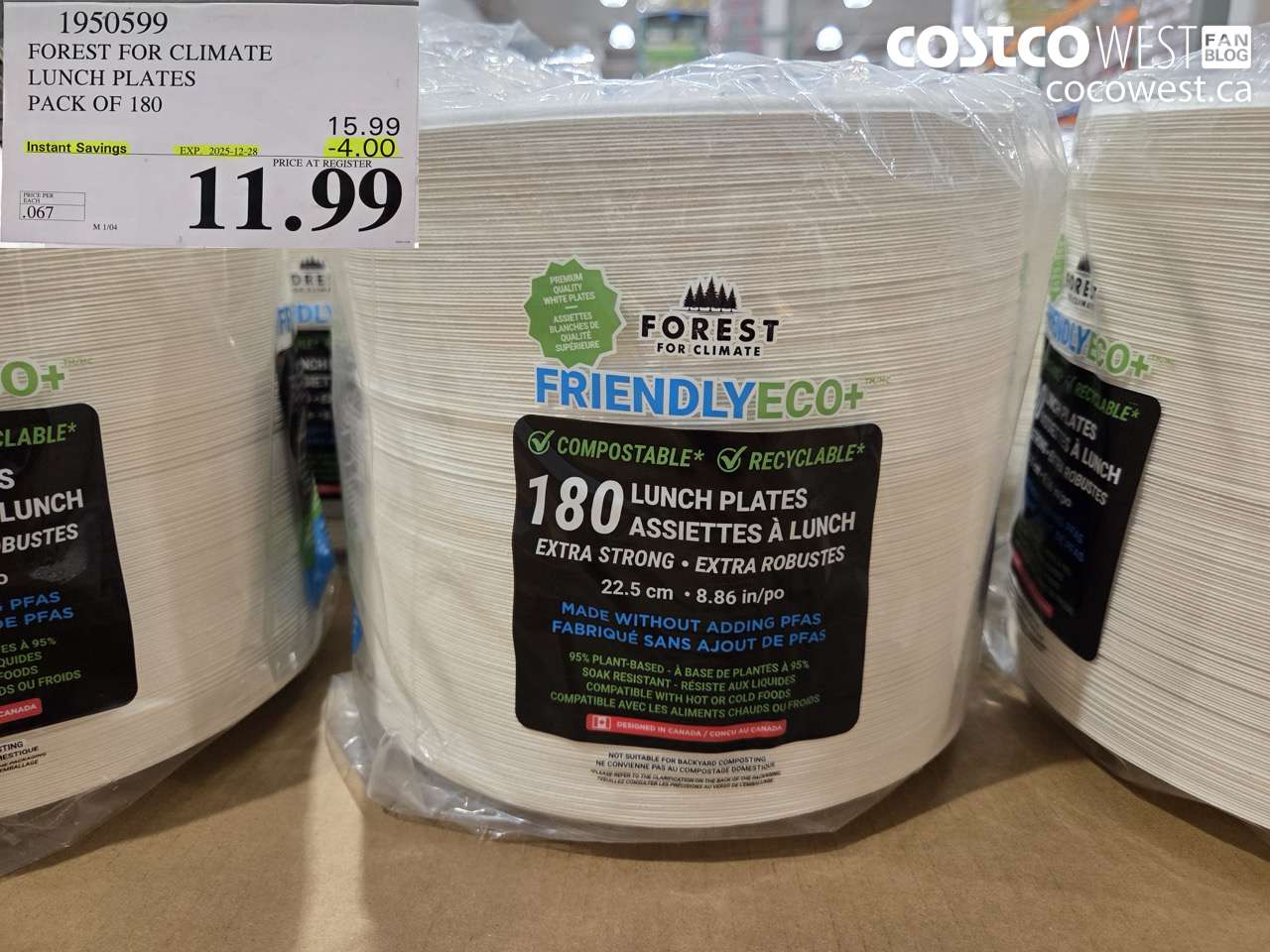 1950599 FOREST FOR CLIMATE LUNCH PLATES PACK OF 180 ($4.00 INSTANT SAVINGS EXPIRES ON 2025-12-28) $11.99