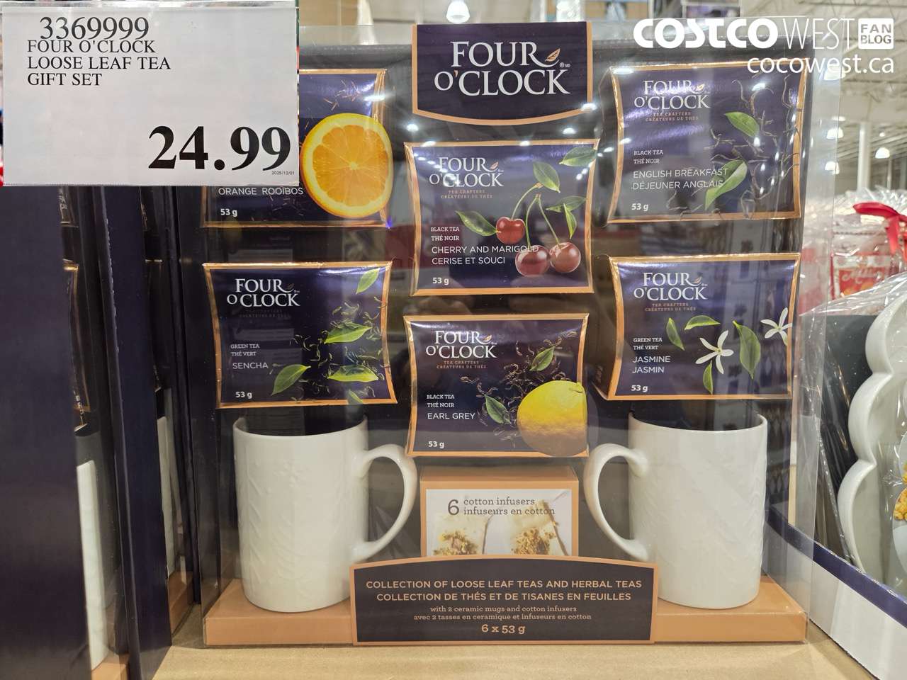 3369999 FOUR O'CLOCK LOOSE LEAF TEA GIFT SET $24.99