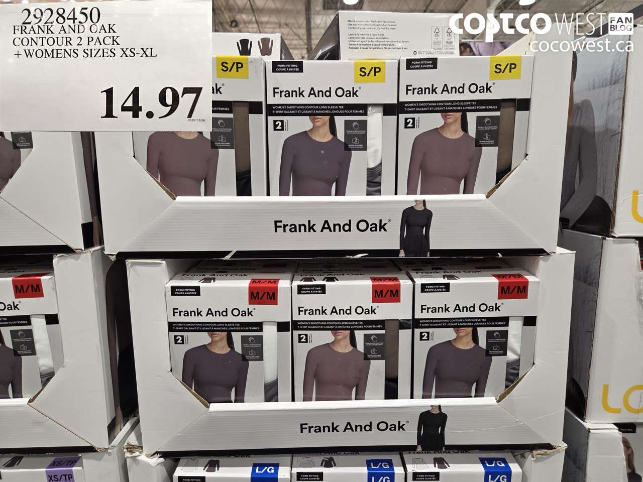 2928450 FRANK AND OAK CONTOUR 2 PACK WOMENS SIZES XS-XL  $14.97