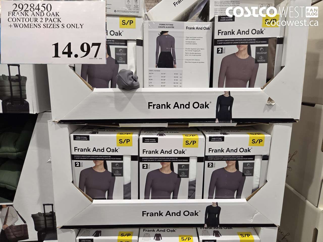 2928450 FRANK AND OAK CONTOUR 2 PACK WOMENS SIZES XS-XL  $14.97