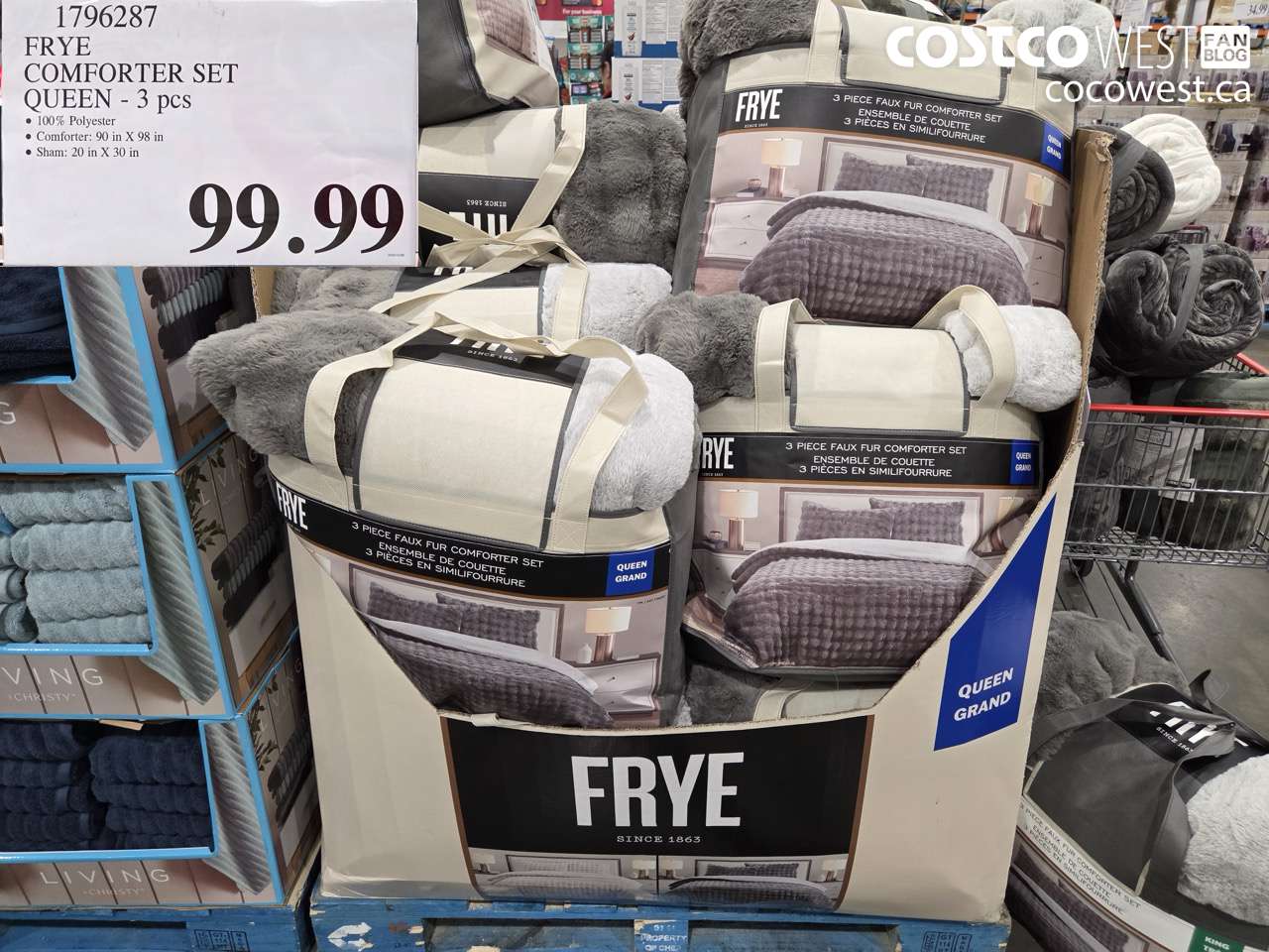 1796287 FRYE COMFORTER SET QUEEN 3 PCS $99.99