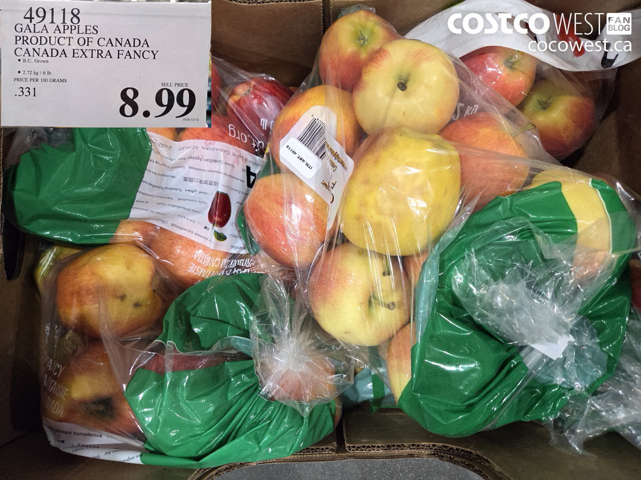 49118 GALA APPLES PRODUCT OF USA EXTRA FANCY GRADE $8.99