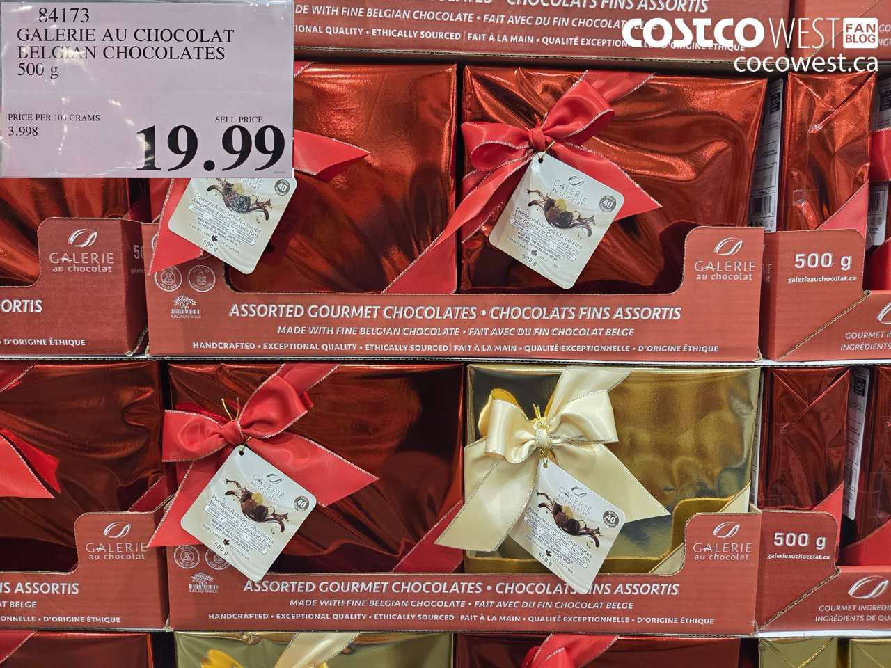 84173 GALERIE AU CHOCOLAT BELGIAN CHOCOLATES 500 G $19.99