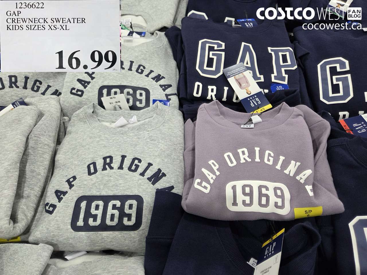 1236622 GAP CREWNECK SWEATER KIDS SIZES XS-XL $16.99