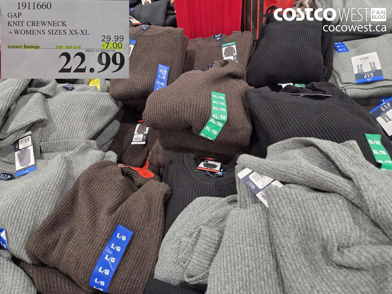 1911660 GAP KNIT CREWNECK WOMENS SIZES XS-XL ($7.00 INSTANT SAVINGS EXPIRES ON 2025-12-14) $22.99