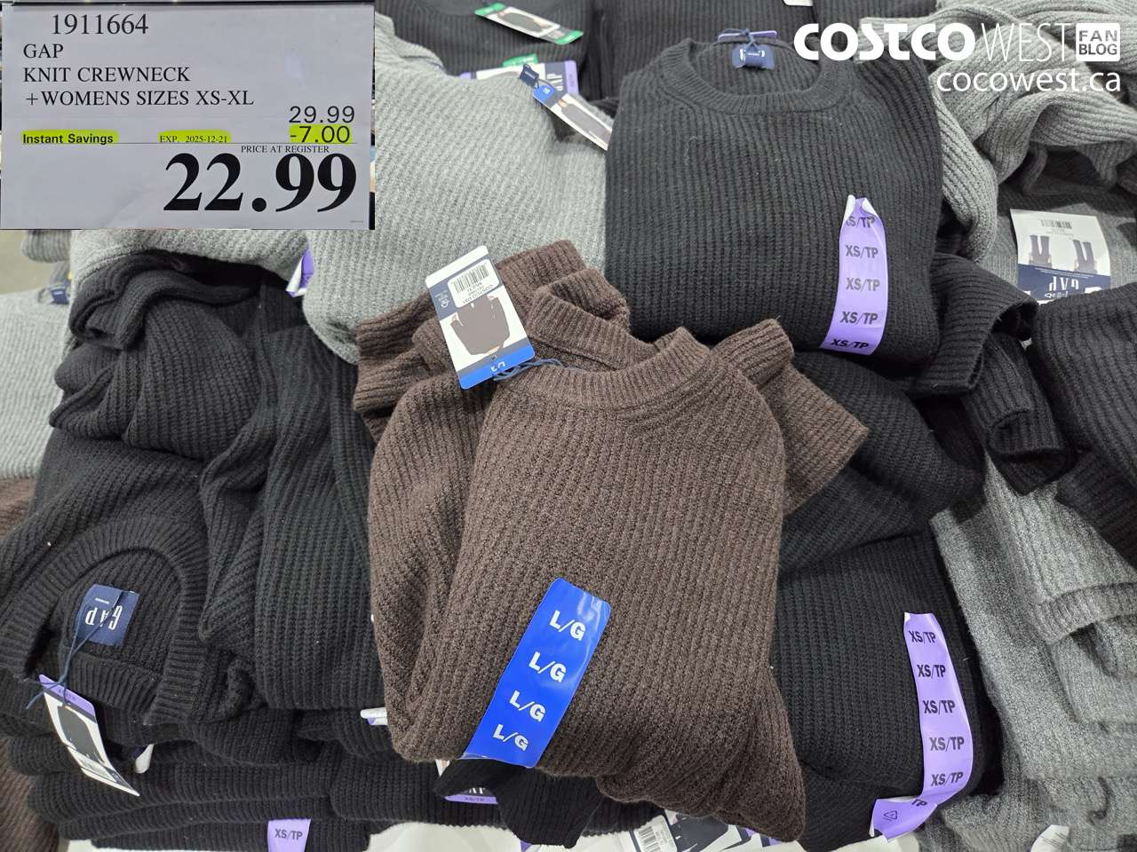 1911664 GAP KNIT CREWNECK WOMENS SIZES XS-XL ($7.00 INSTANT SAVINGS EXPIRES ON 2025-12-21) $22.99