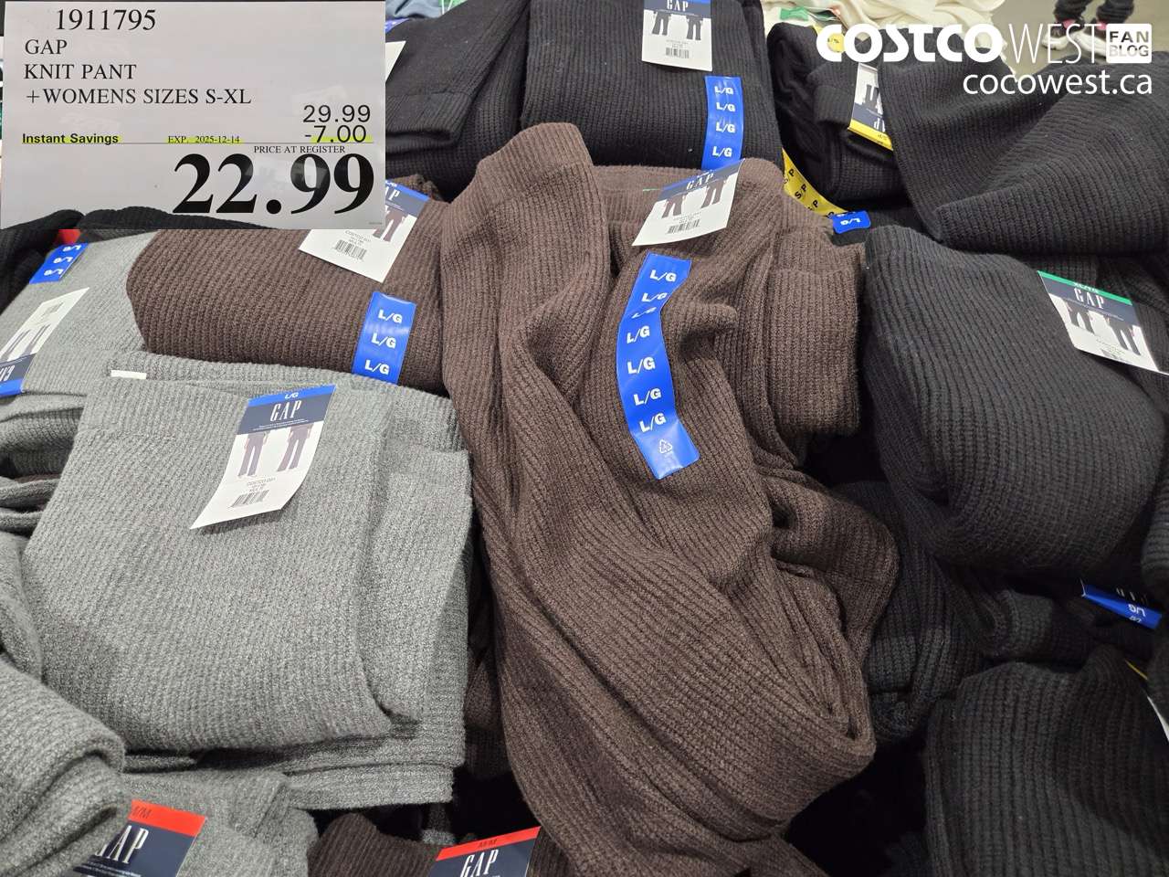 1911795 GAP KNIT PANT WOMENS SIZES S-XL ($7.00 INSTANT SAVINGS EXPIRES ON 2025-12-14) $22.99