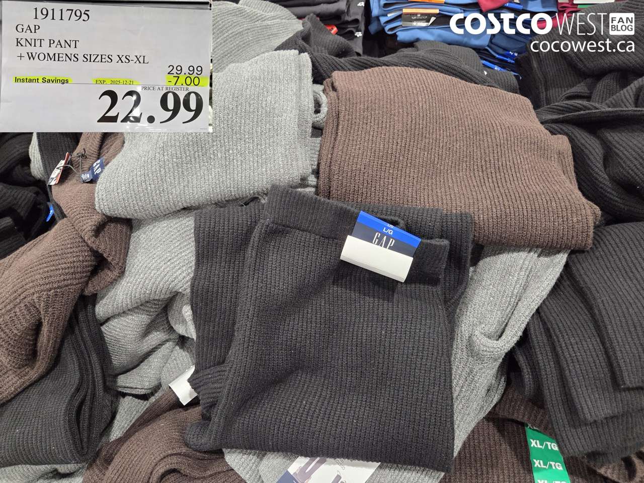 1911795 GAP KNIT PANT WOMENS SIZES XS-XL ($7.00 INSTANT SAVINGS EXPIRES ON 2025-12-21) $22.99