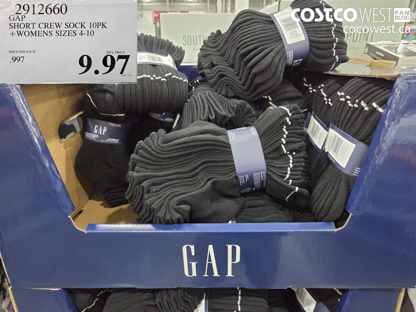 2912660 GAP SHORT CREW SOCK 10PK WOMENS SIZES 4-10 $9.97