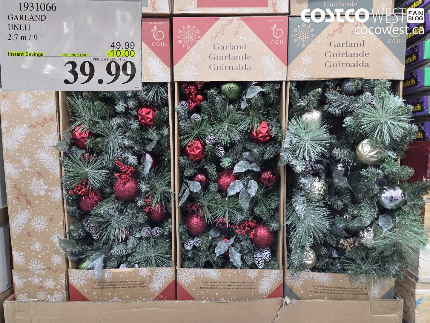 1931066 GARLAND UNLIT 2.7M/9' ($10.00 INSTANT SAVINGS EXPIRES ON 2025-12-07) $39.99