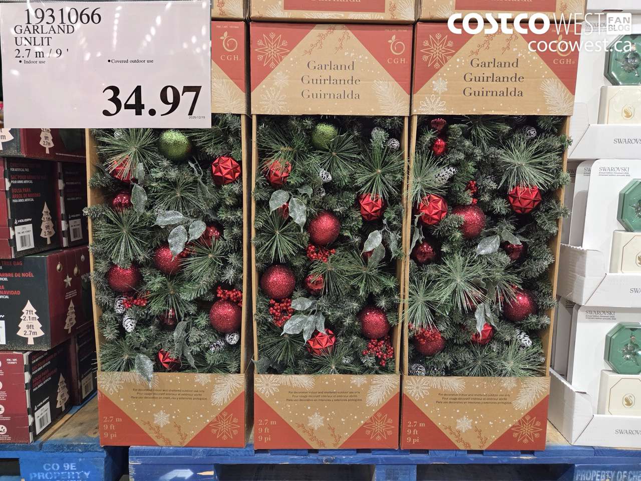 1931066 GARLAND UNLIT 2.7M/9' $34.97