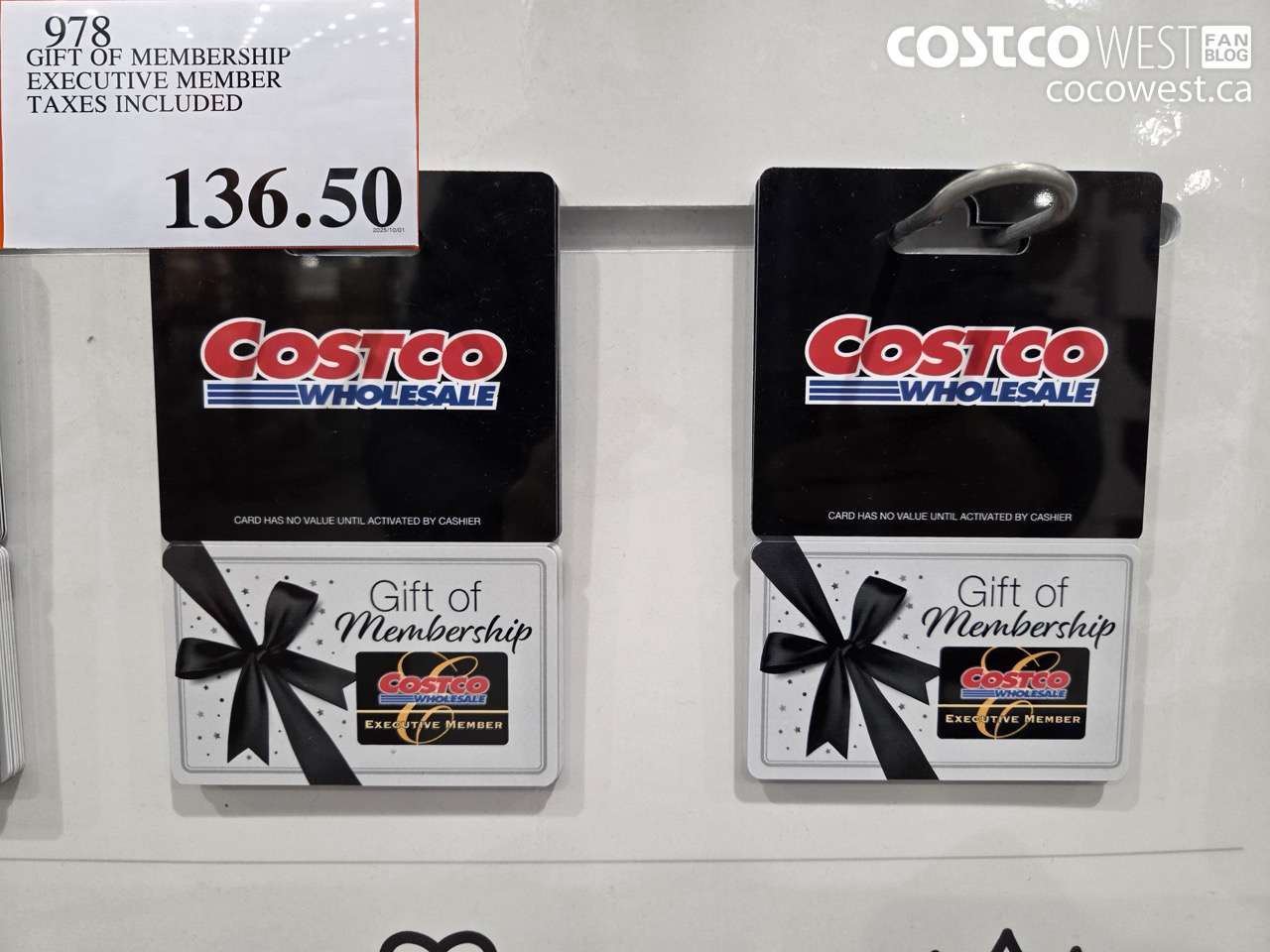 978 GIFT OF MEMBERSHIP EXECUTIVE MEMBER TAXES INCLUDED $136.50