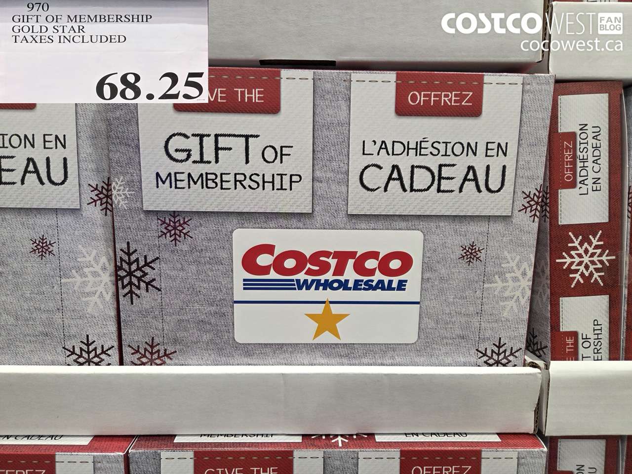 970 GIFT OF MEMBERSHIP GOLD STAR TAXES INCLUDED $68.25