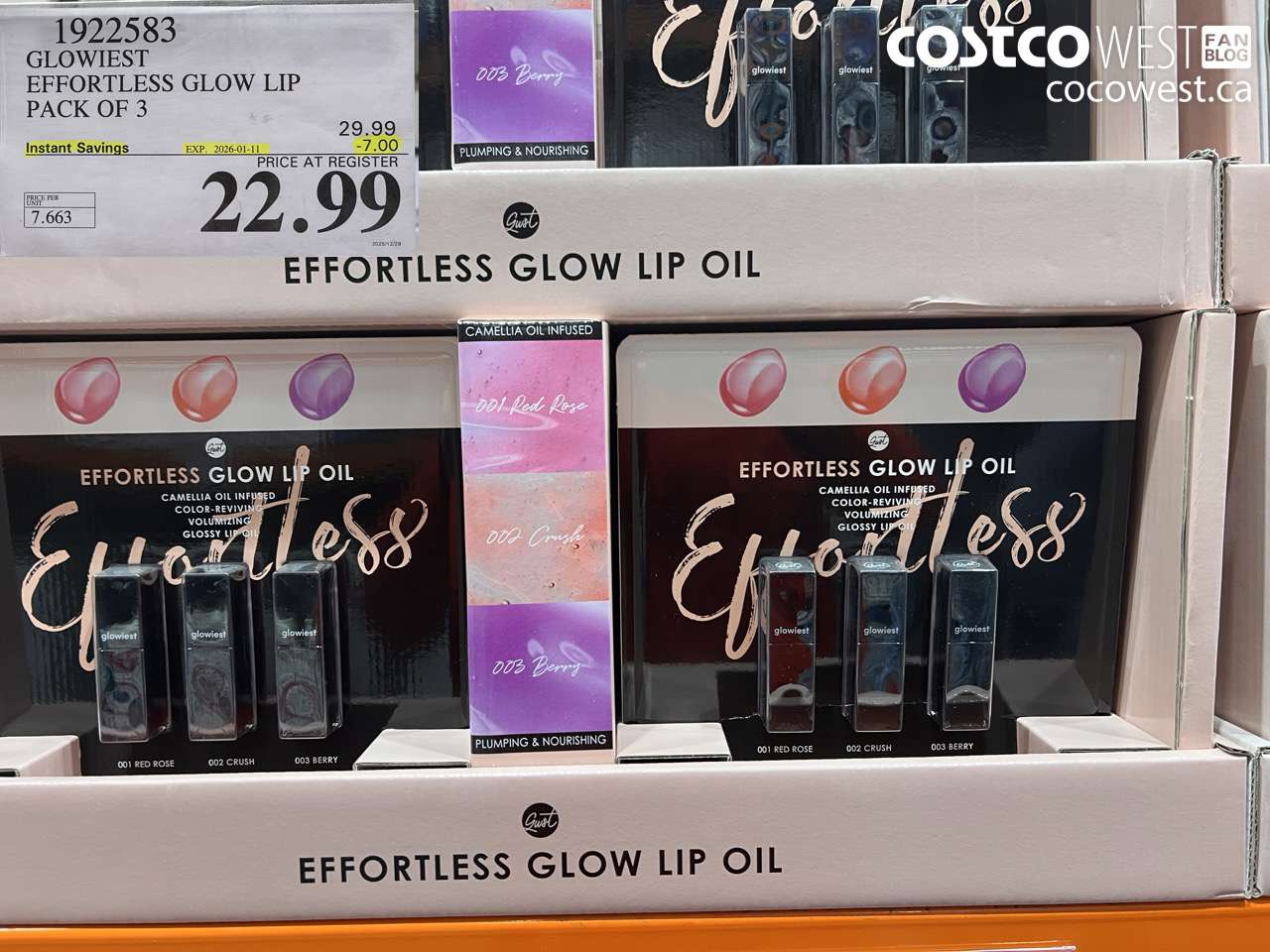 1922583 GLOWIEST EFFORTLESS GLOW LIP 3PK ($7.00 INSTANT SAVINGS EXPIRES ON 2026-01-11) $22.99