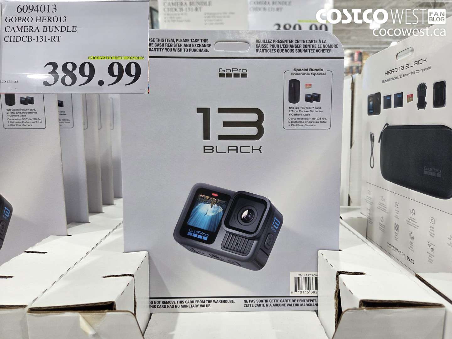 6094013 GOPRO HERO 13 CHDCB-131-RT BUNDLE (EXPIRES ON 2026-01-08) $389.99