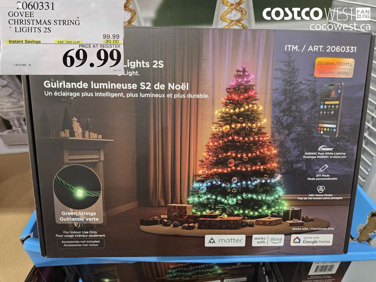 2060331 GOVEE CHRISTMAS STRING LIGHTS 2S ($30.00 INSTANT SAVINGS EXPIRES ON 2025-12-07) $69.99