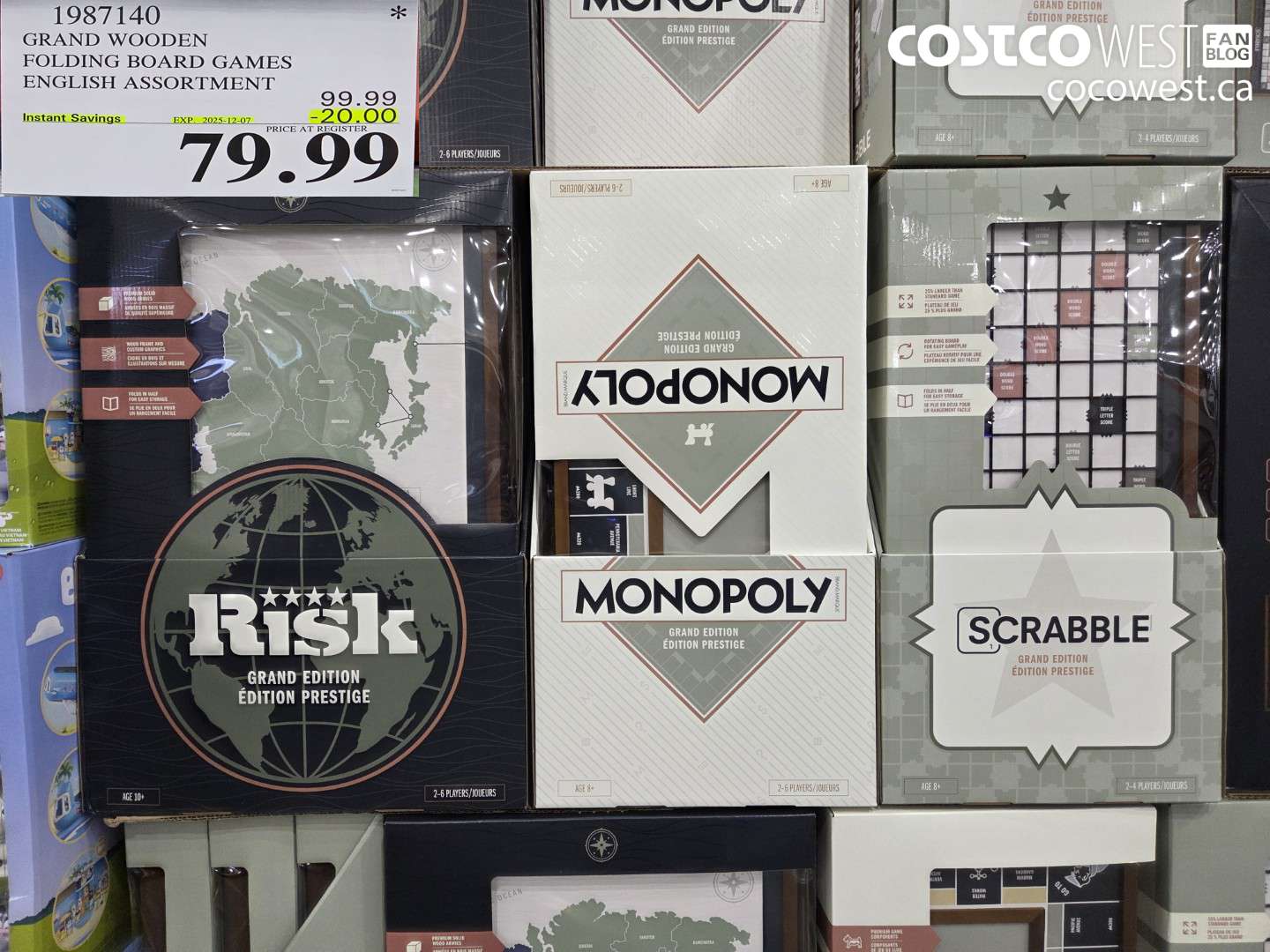 1987140 GRAND WOODEN FOLDING BOARD GAMES ENGLISH ASSORTMENT ($20.0 INSTANT SAVINGS EXPIRES ON 2025-12-07) $79.99