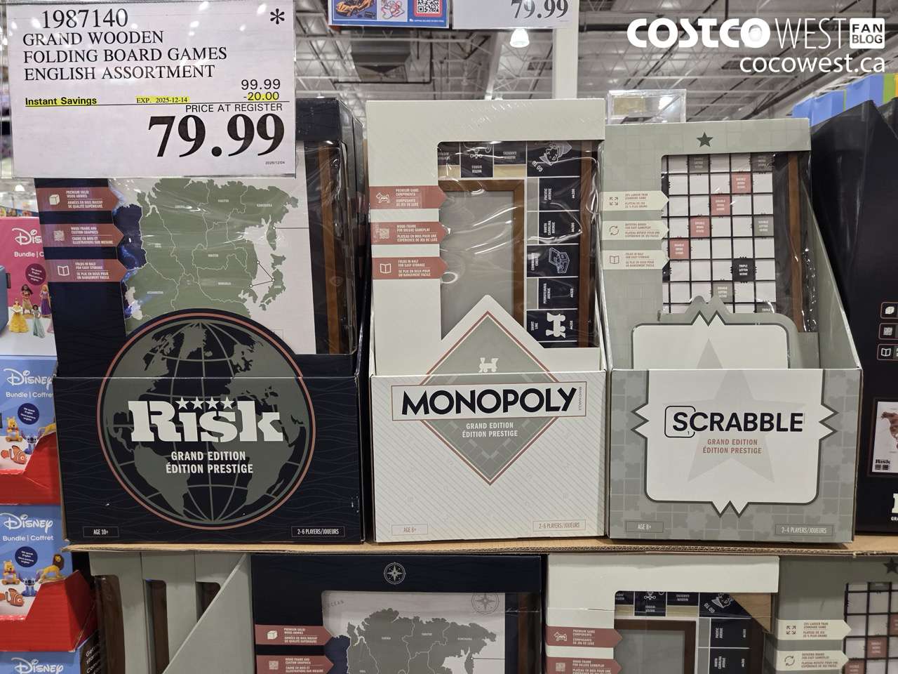 1987140 GRAND WOODEN FOLDING BOARD GAMES ENGLISH ASSORTMENT ($20.00 INSTANT SAVINGS EXPIRES ON 2025-12-14) $79.99