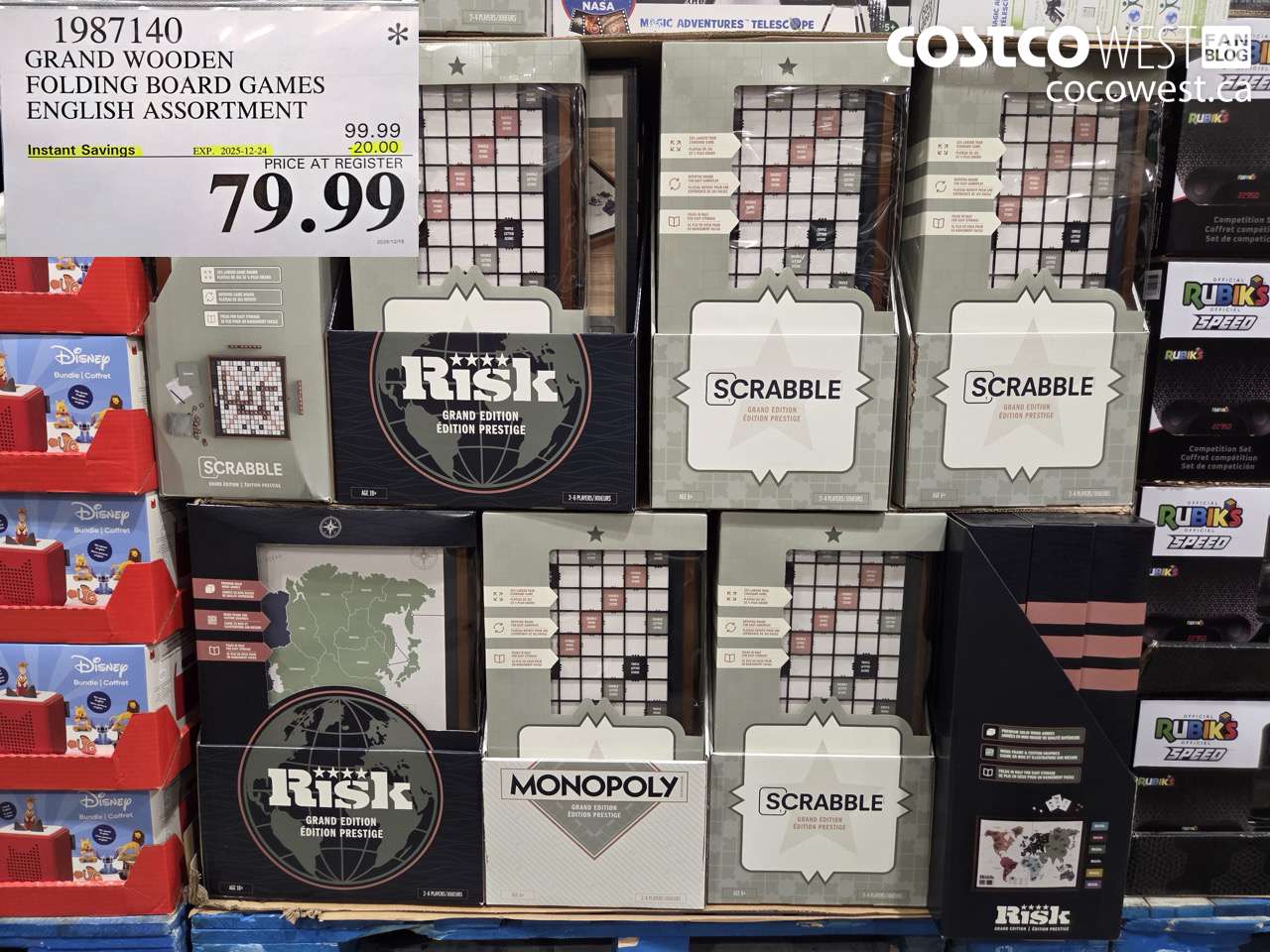 1987140 GRAND WOODEN FOLDING BOARD GAMES ENGLISH ASSORTMENT ($20.00 INSTANT SAVINGS EXPIRES ON 2025-12-24) $79.99