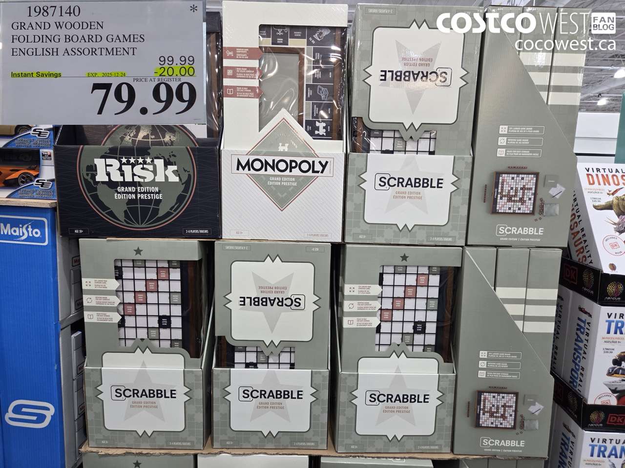 1987140 GRAND WOODEN FOLDING BOARD GAMES ENGLISH ASSORTMENT ($20.00 INSTANT SAVINGS EXPIRES ON 2025-12-24) $79.99