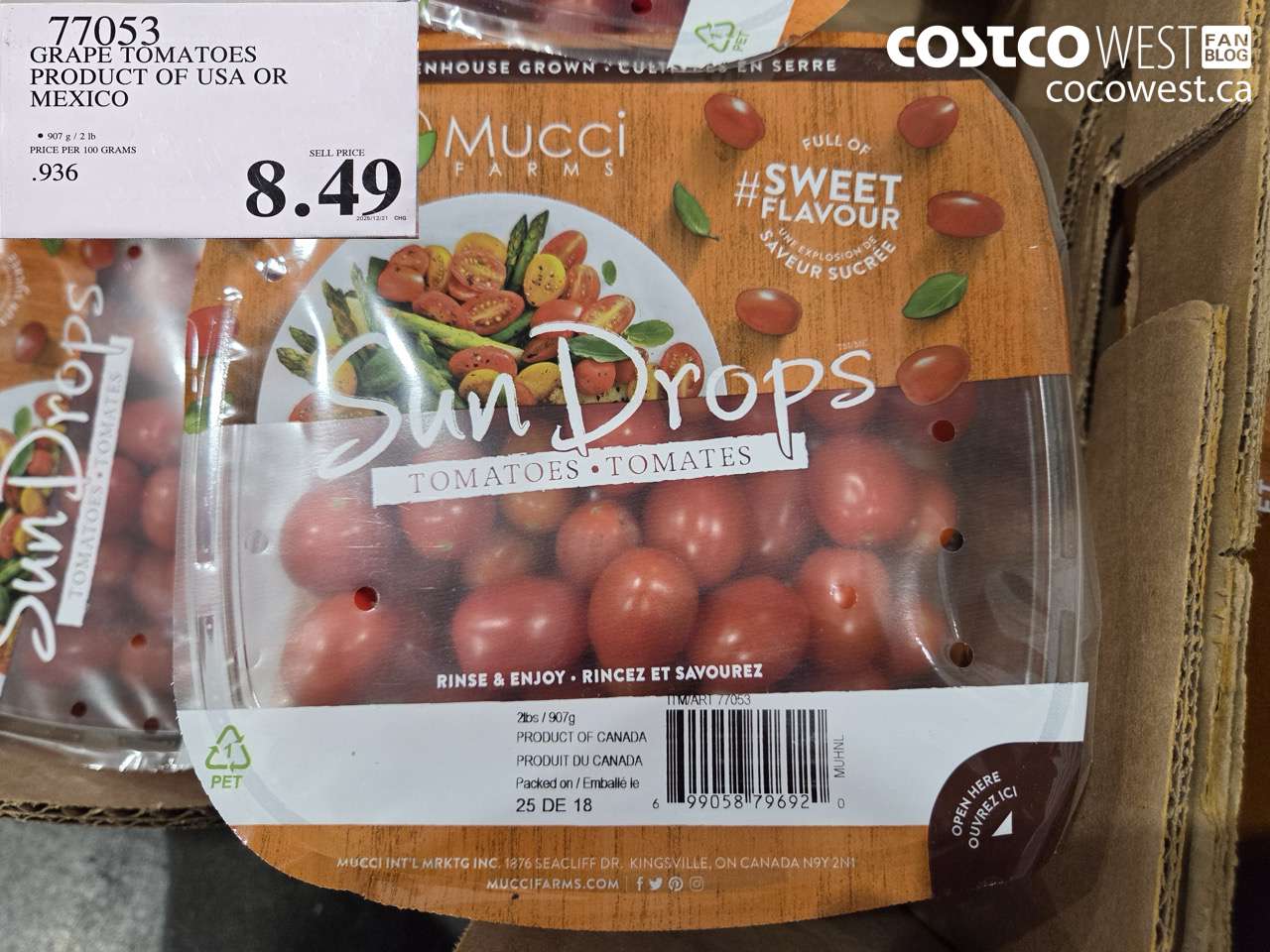 77053 GRAPE TOMATOES PRODUCT OF USA OR MEXICO $8.49