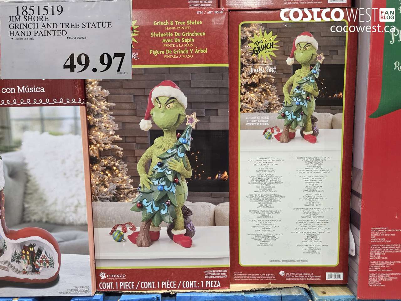 1851519 GRINCH STEALING TREE STATUE BY JIM SHORE $49.97