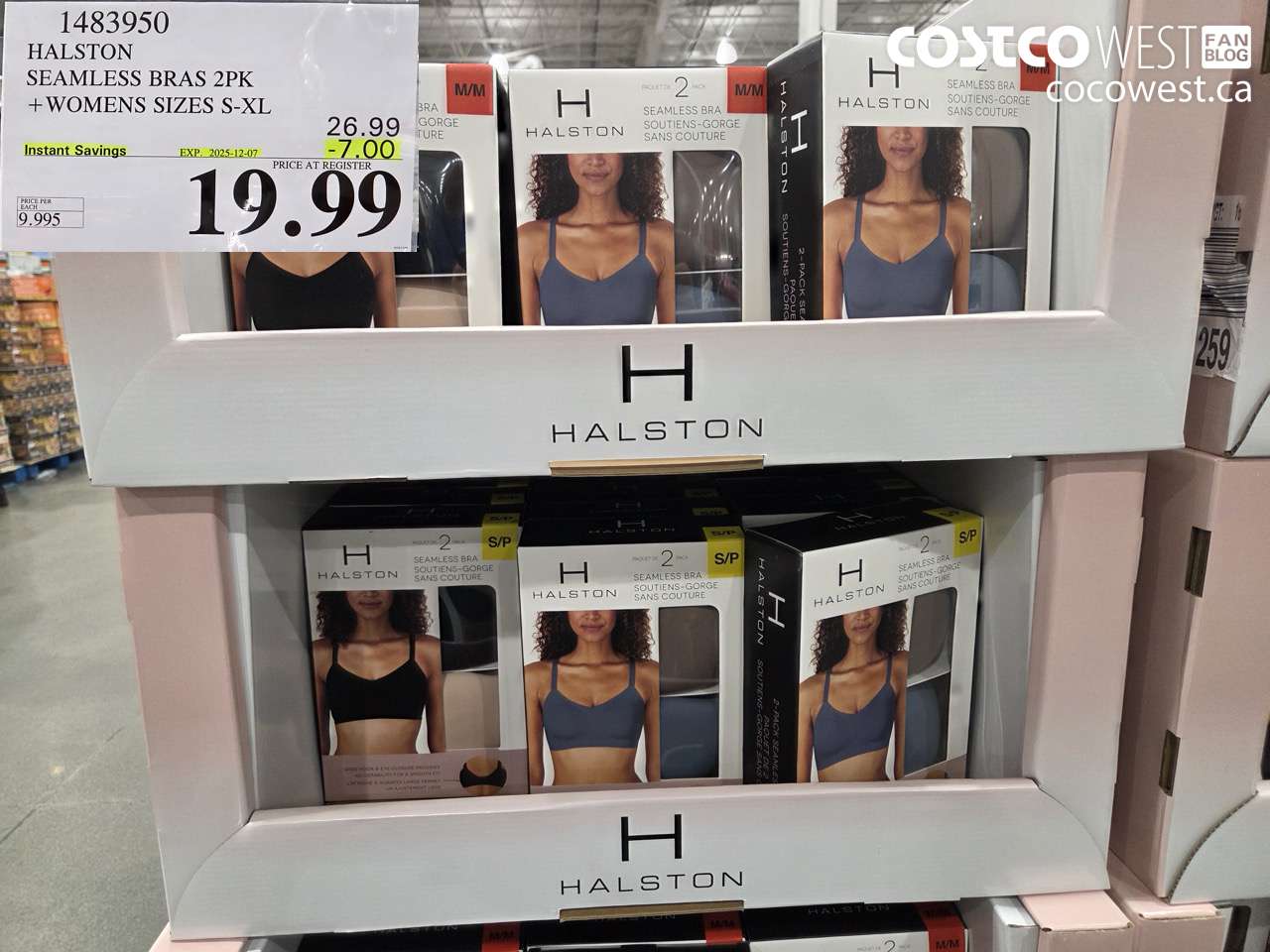 1483950 HALSTON SEAMLESS BRA 2PK LADIES SIZES S-XL ($7.00 INSTANT SAVINGS EXPIRES ON 2025-12-07) $19.99