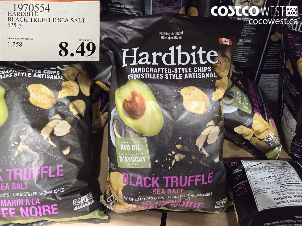 1970554 HARDBITE BLACK TRUFFLE SEA SALT 625G $8.49