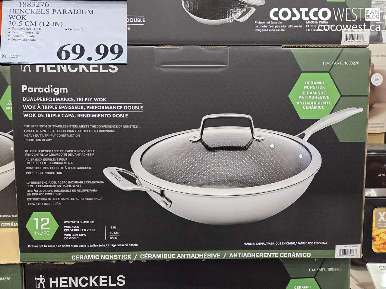 1883276 HENCKELS PARADIGM WOK 30.5 CM (12 IN) $69.99