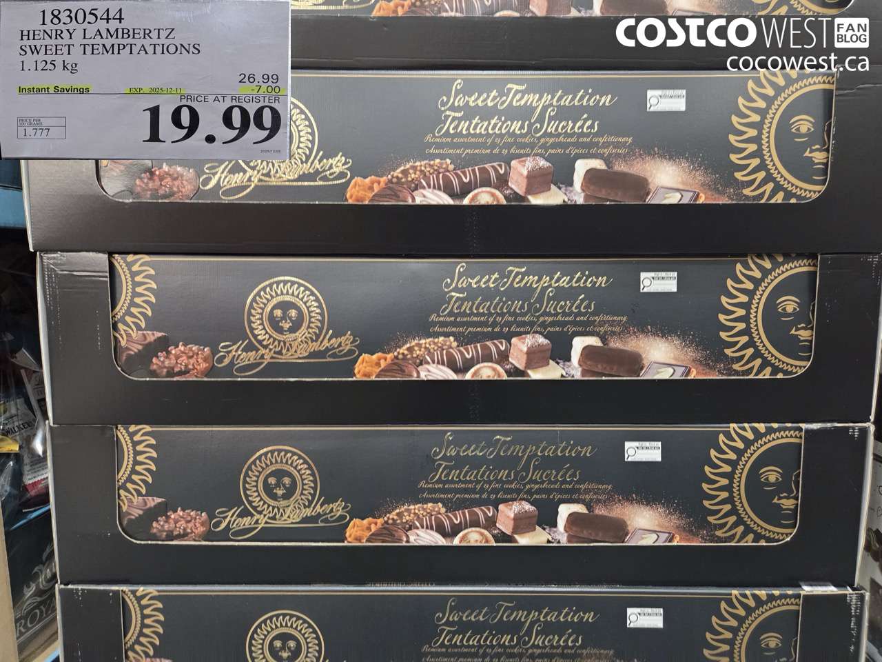 1830544 HENRY LAMBERTZ SWEET TEMPTATIONS 1125G ($7.00 INSTANT SAVINGS EXPIRES ON 2025-12-11) $19.99