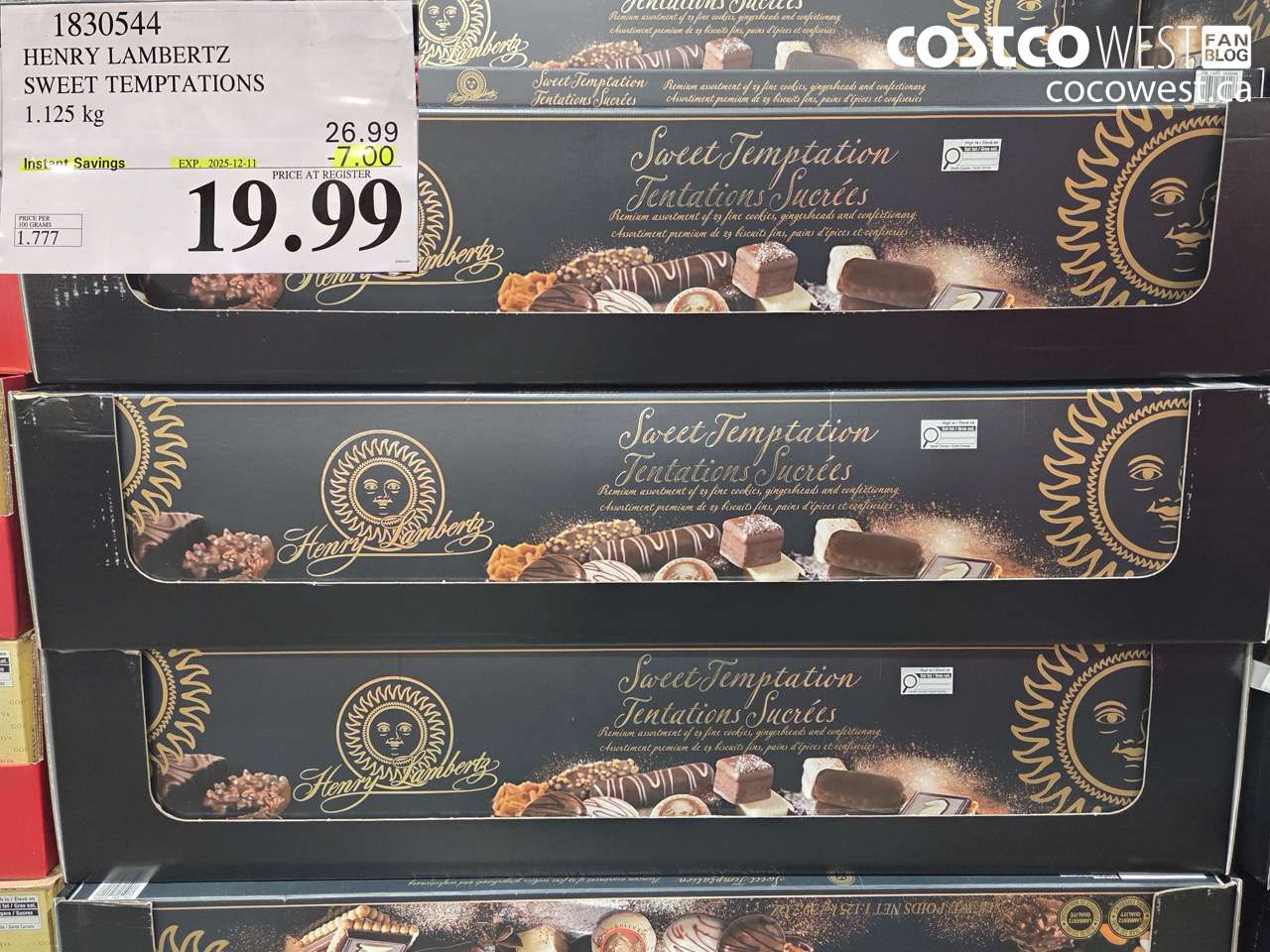 1830544 HENRY LAMBERTZ SWEET TEMPTATIONS 1125G ($7.00 INSTANT SAVINGS EXPIRES ON 2025-12-11) $19.99