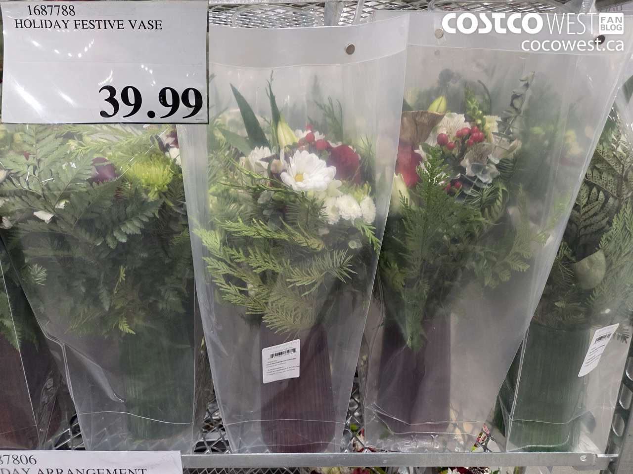 1687788 HOLIDAY FESTIVE VASE $39.99