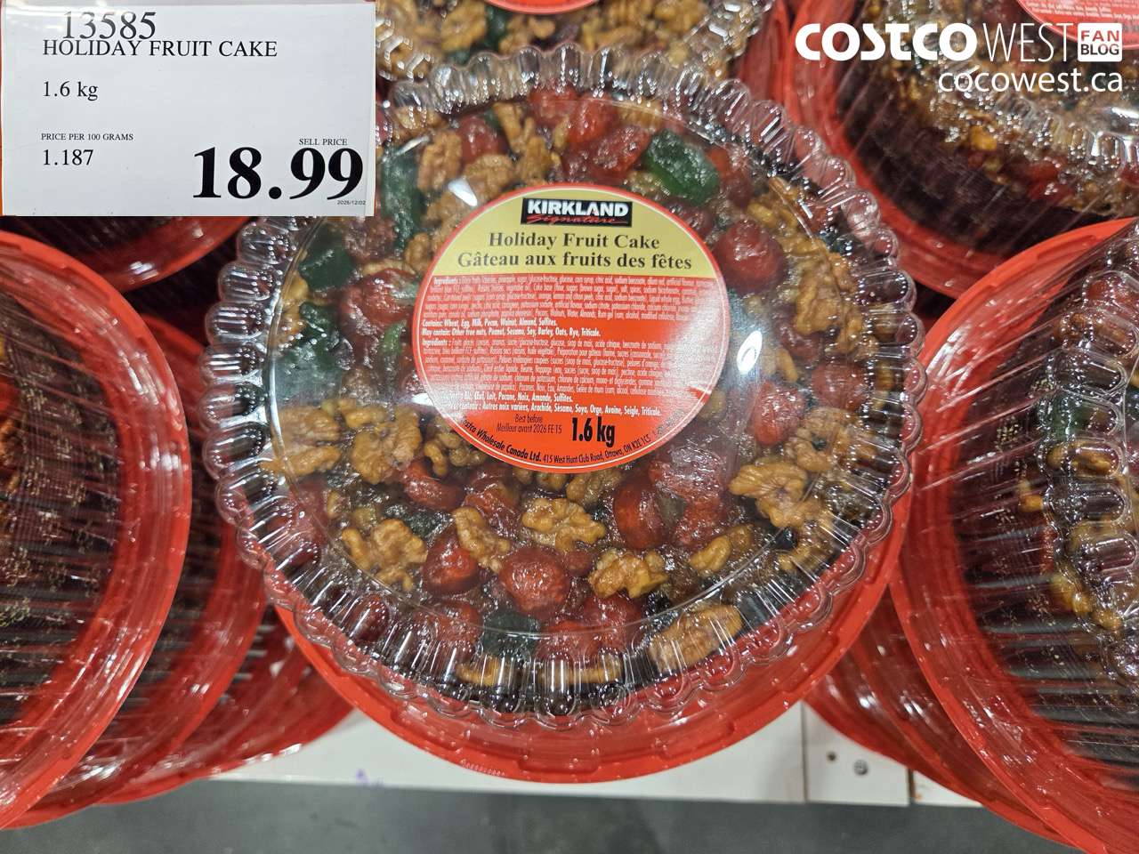 13585 HOLIDAY FRUIT CAKE 1.6 kg $18.99
