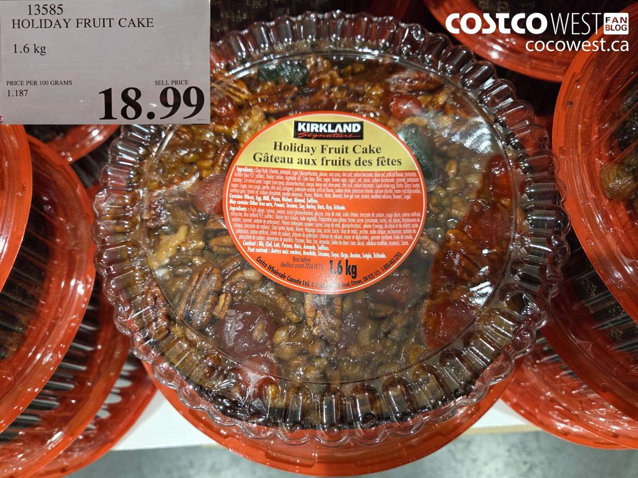 13585 HOLIDAY FRUIT CAKE 1.6 kg $18.99