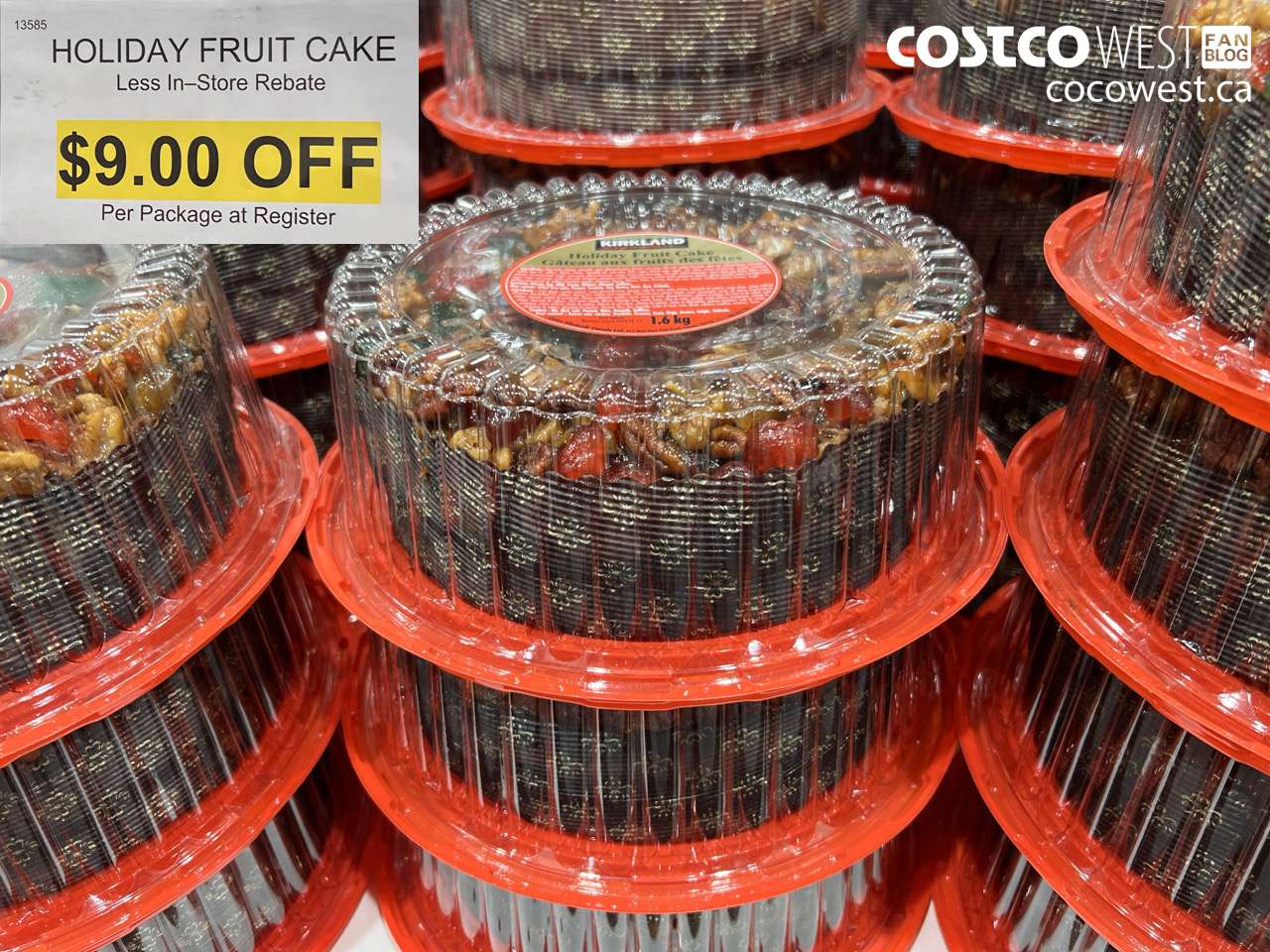 13585 HOLIDAY FRUIT CAKE 1.6 kg ($9.00 INSTANT SAVINGS)