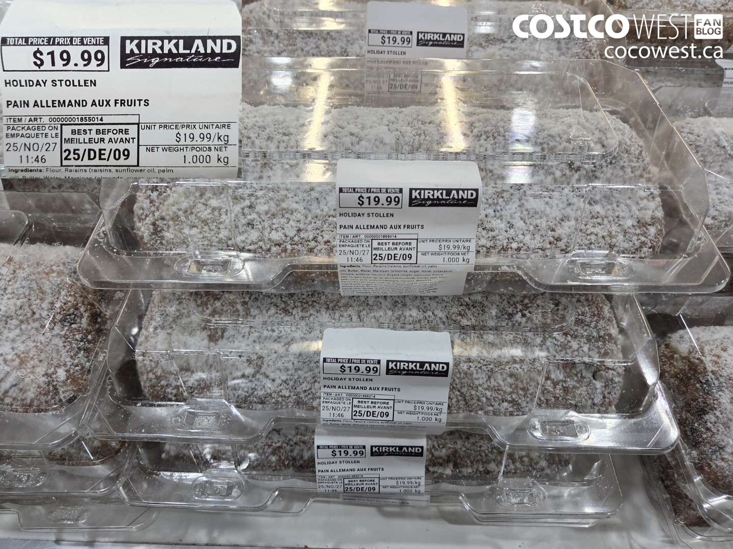 1855014 HOLIDAY STOLLEN $19.99