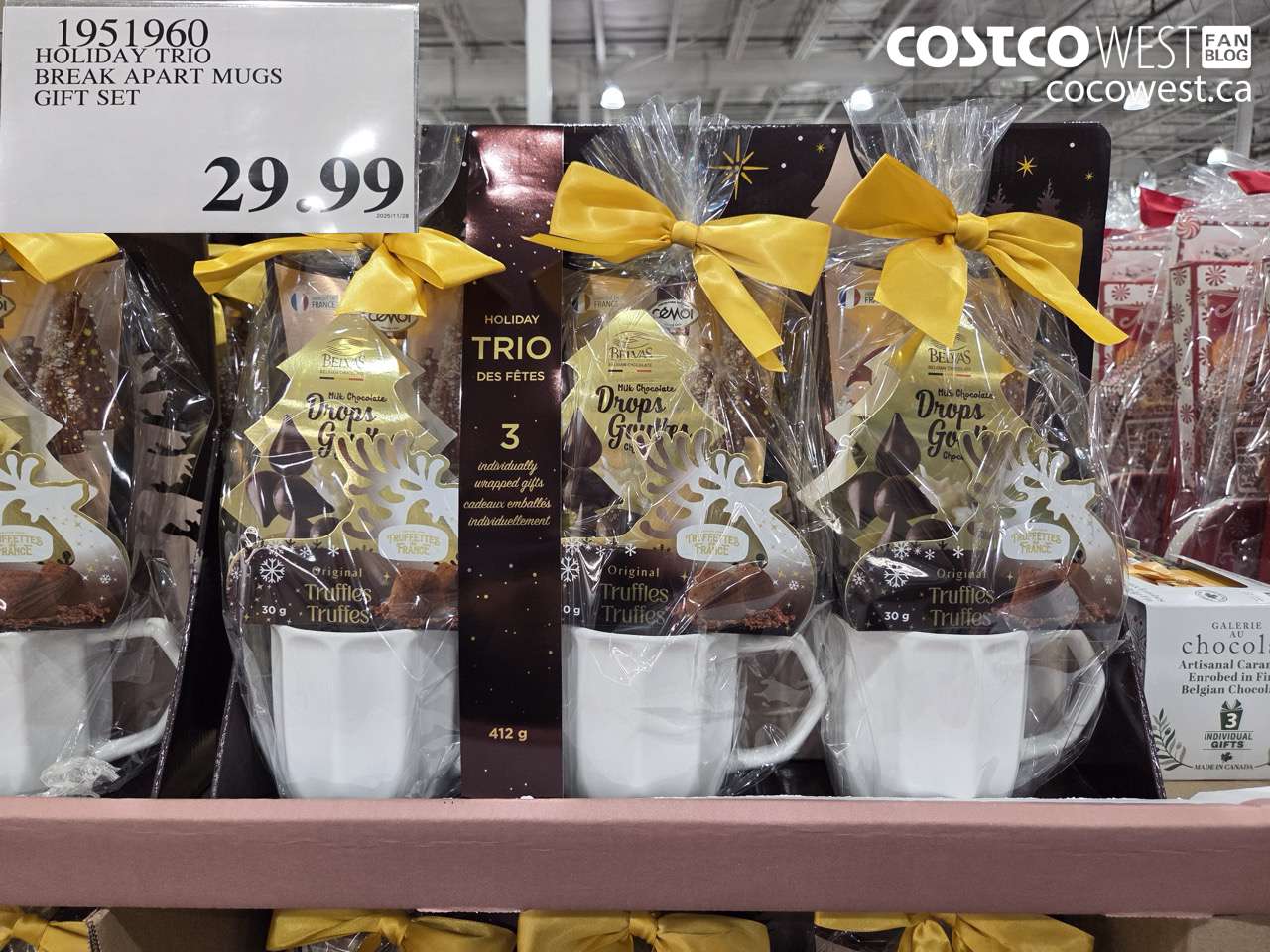 1951960 HOLIDAY TRIO BREAK APART MUGS GIFT SET $29.99