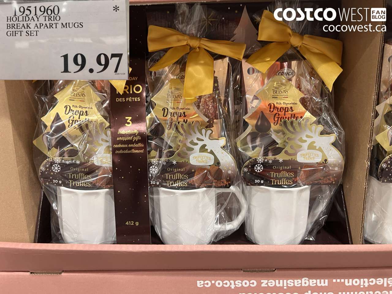 1951960 HOLIDAY TRIO BREAK APART MUGS GIFT SET $19.97