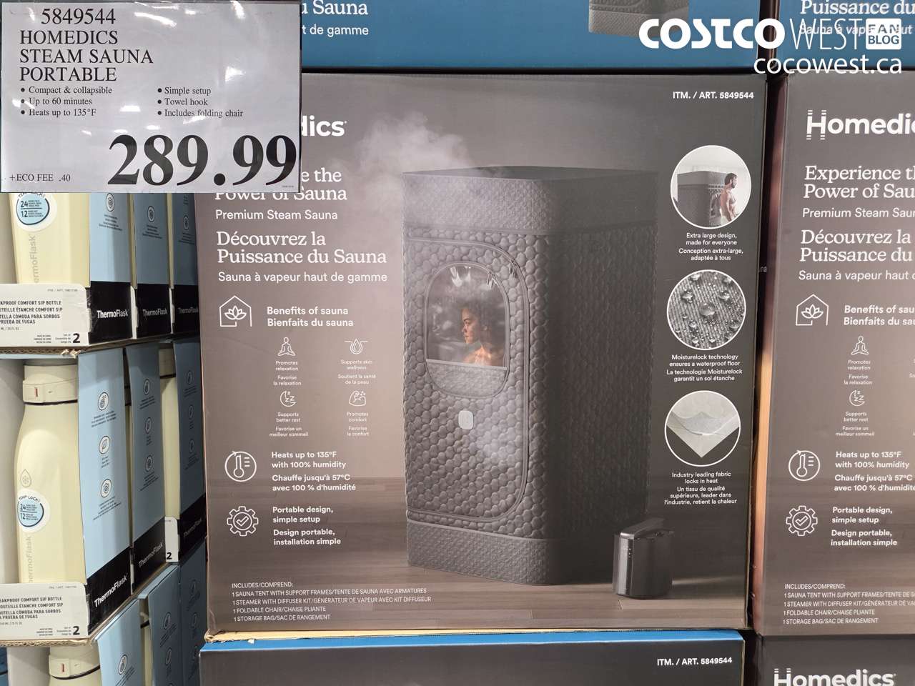 5849544 HOMEDICS STEAM SAUNA PORTABLE $289.99